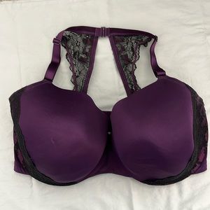 Cacique Balconette Underwire Bra with Lace Racerback Size 40H